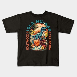 The dinosaur Tiki Isla Nu Bar Tropical Ddrinks Hollywood California Kids T-Shirt